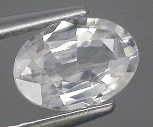 Piedra preciosa de circón blanco natural de talla ovalada con brillo impresionante de 1,12 ct - 3