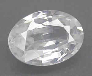 Piedra preciosa de circón blanco natural de talla ovalada con brillo impresionante de 1,12 ct