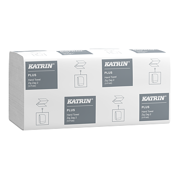 Katrin V-vikt Pappershandduk Zig Zag 2-Lagers, Handy Pack