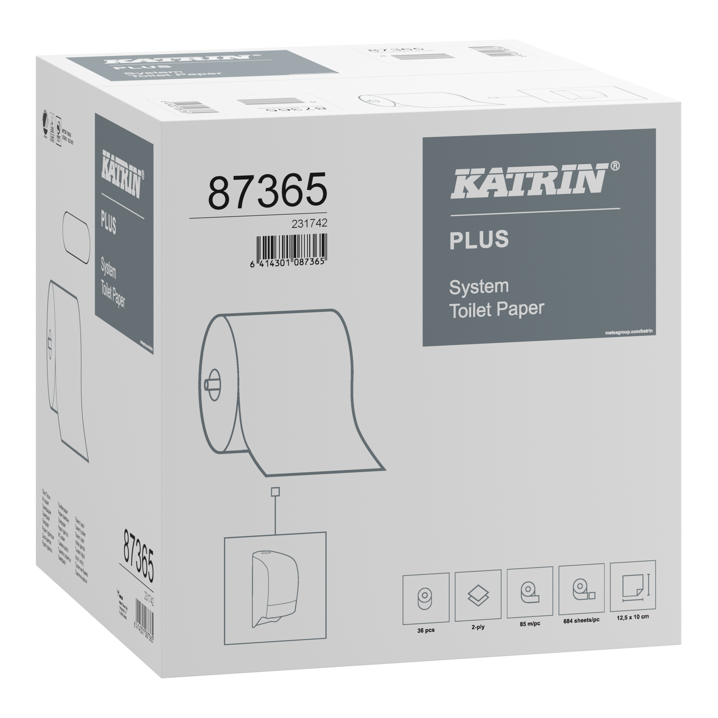 Katrin Plus System Toalettpapper 2-lagers - 2