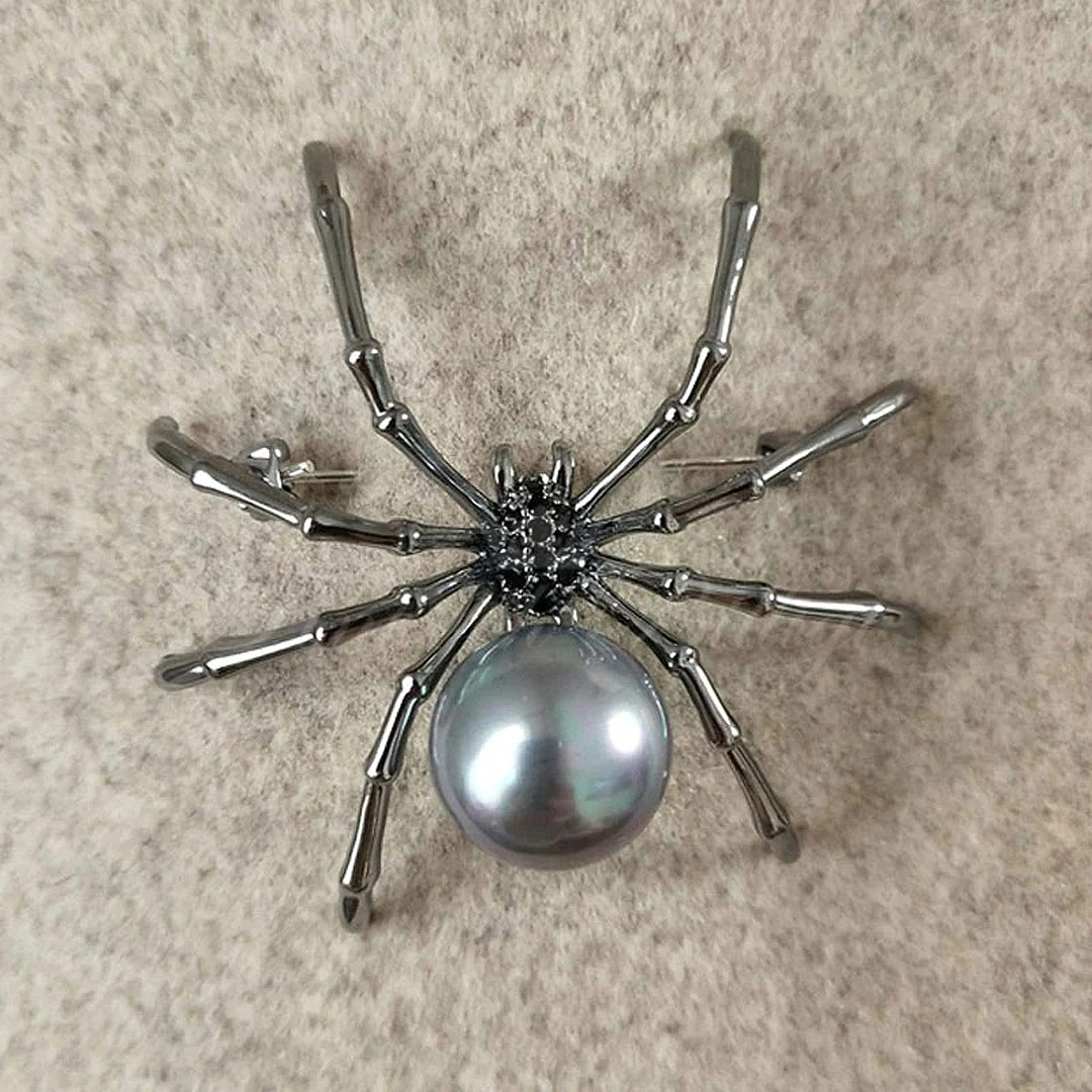 Broche - Spider Pearl Black Stones - Spider Pearl - 3