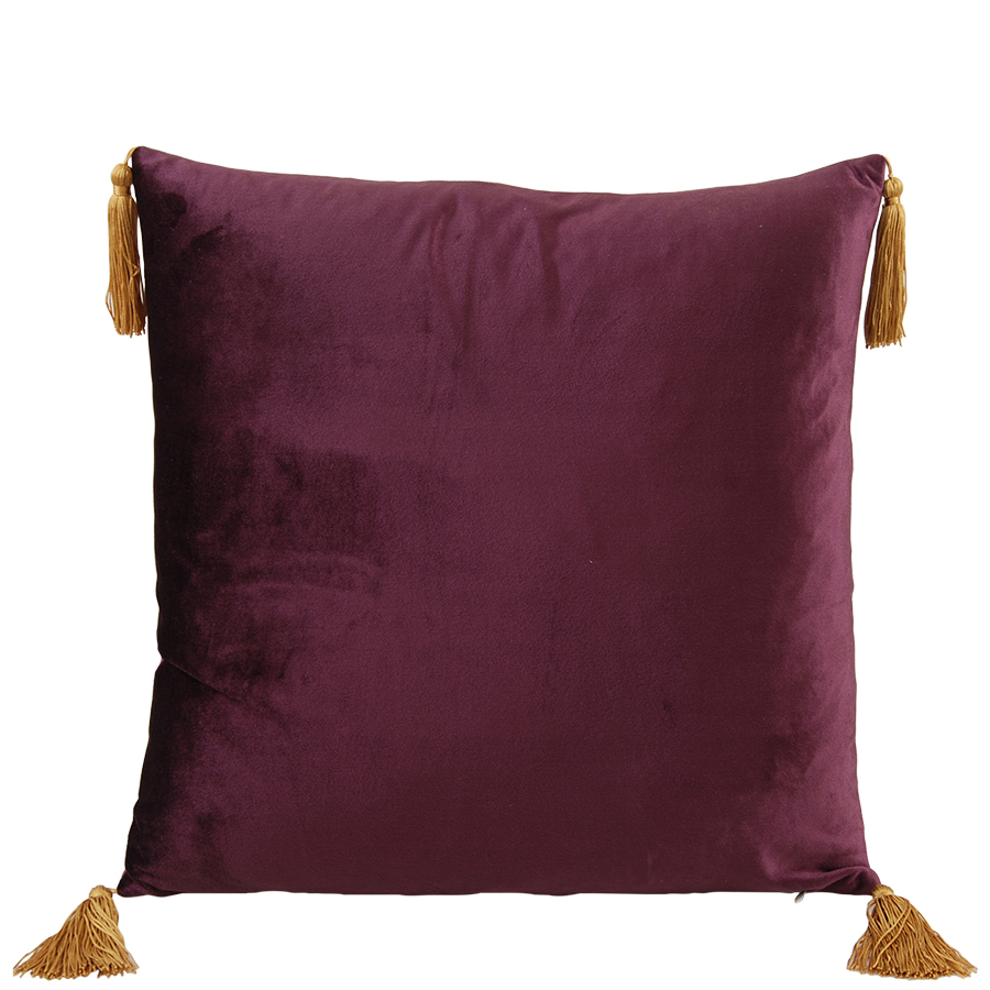 Kuddfodral Guldtassel - Purple Velvet  - 4