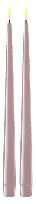 DELUXE HOMEART LED Herrgårdsljus lack 2-pack 28cm Rosa