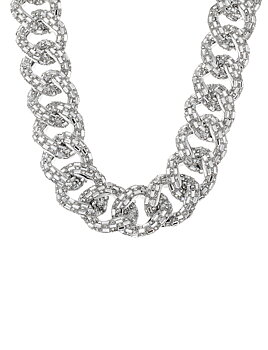 Sparkle crystal necklace  silver