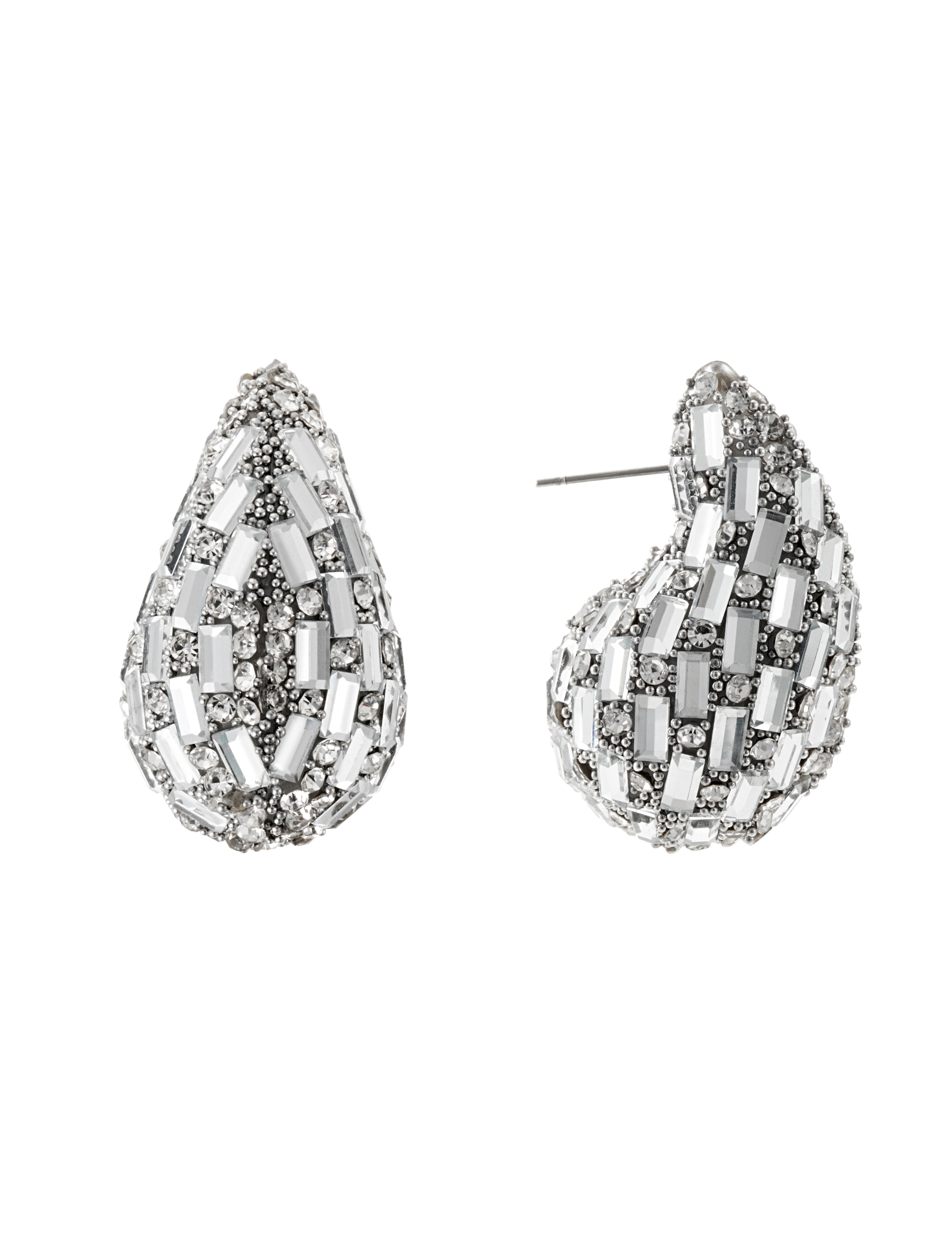 Drop sparkle earring silver