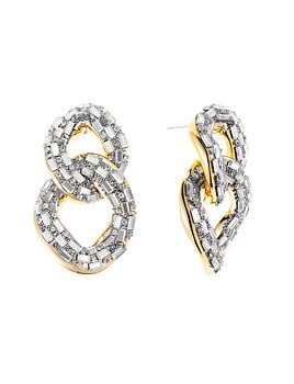 Sparkle crystal earring, gold
