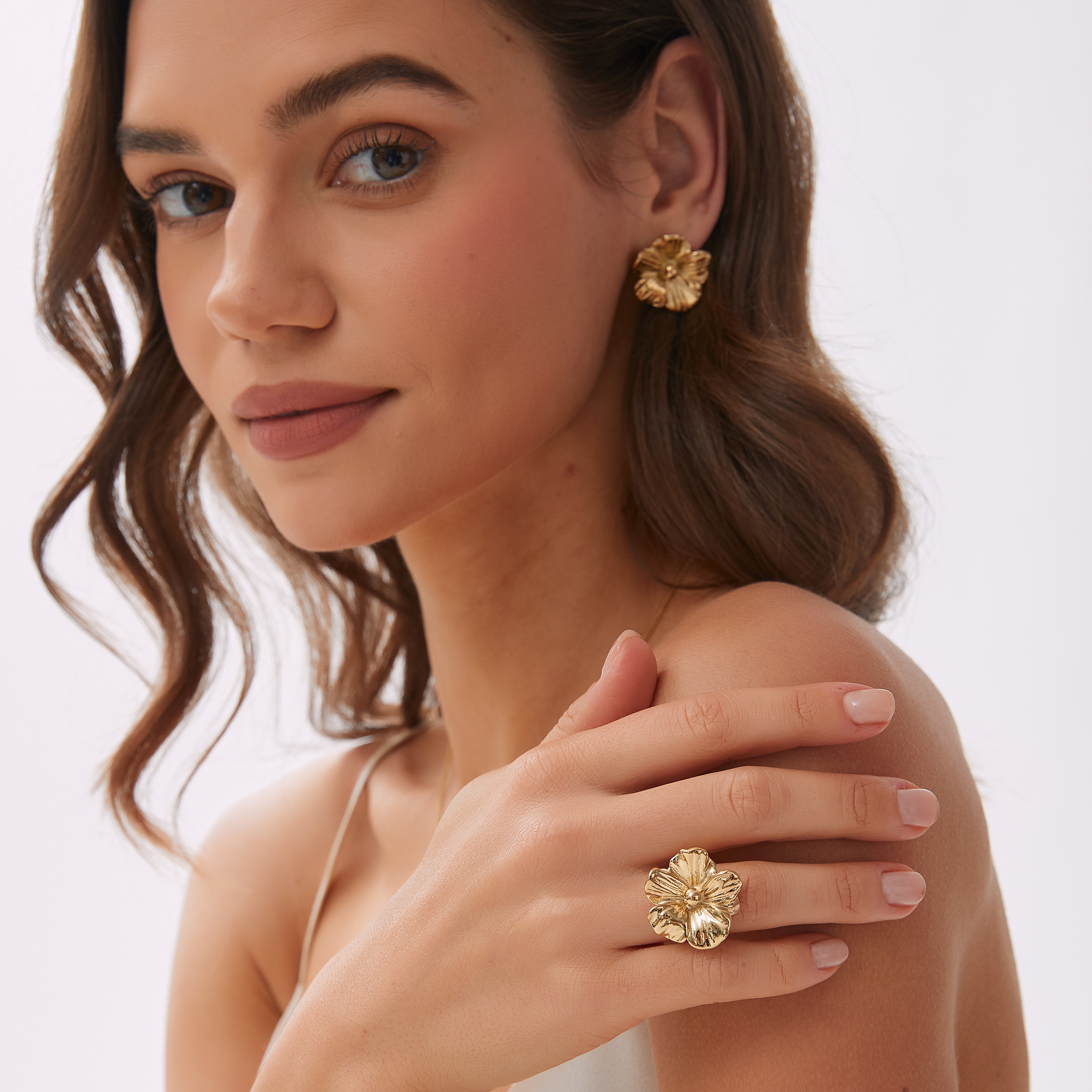 Daisy earring gold - 5