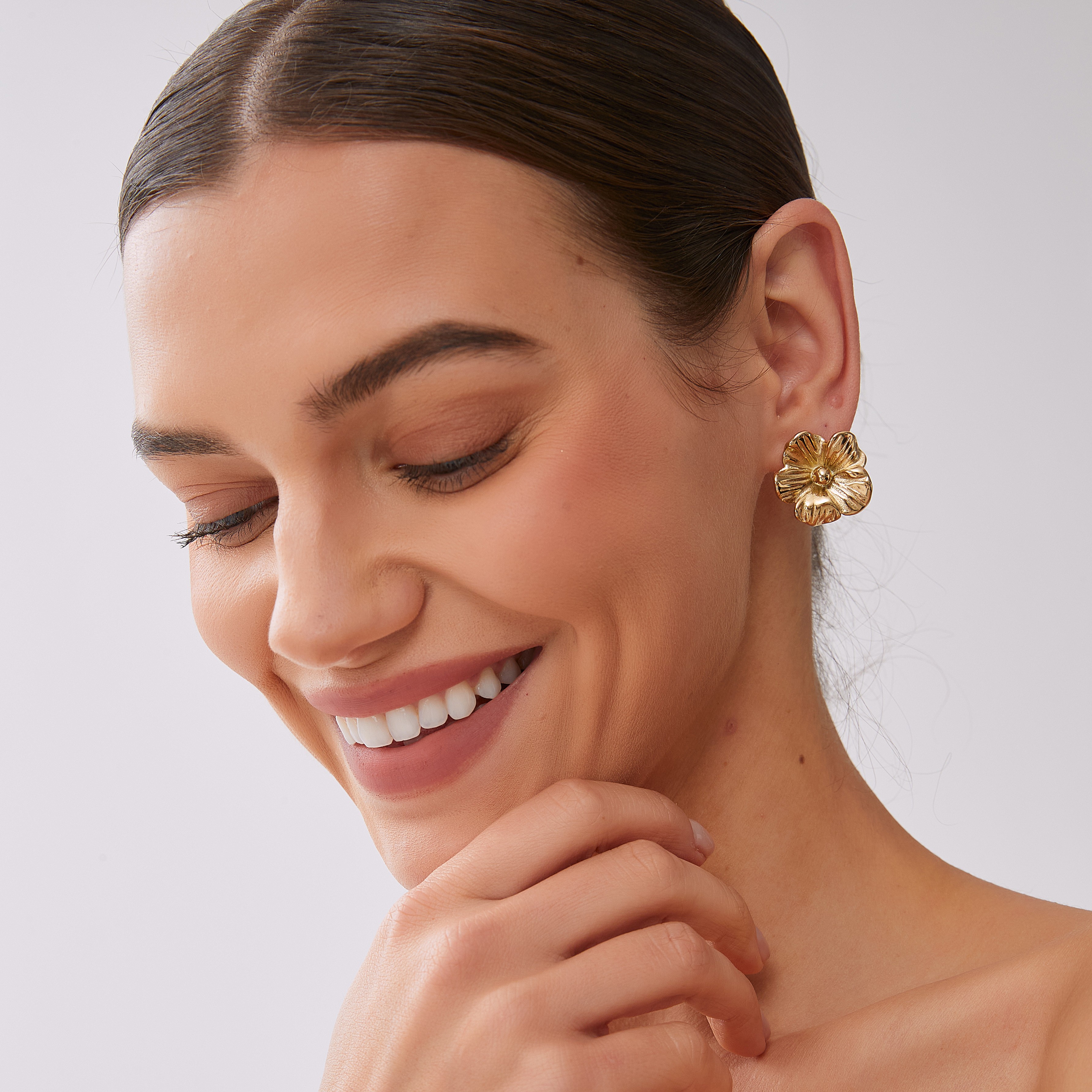 Daisy earring gold - 4