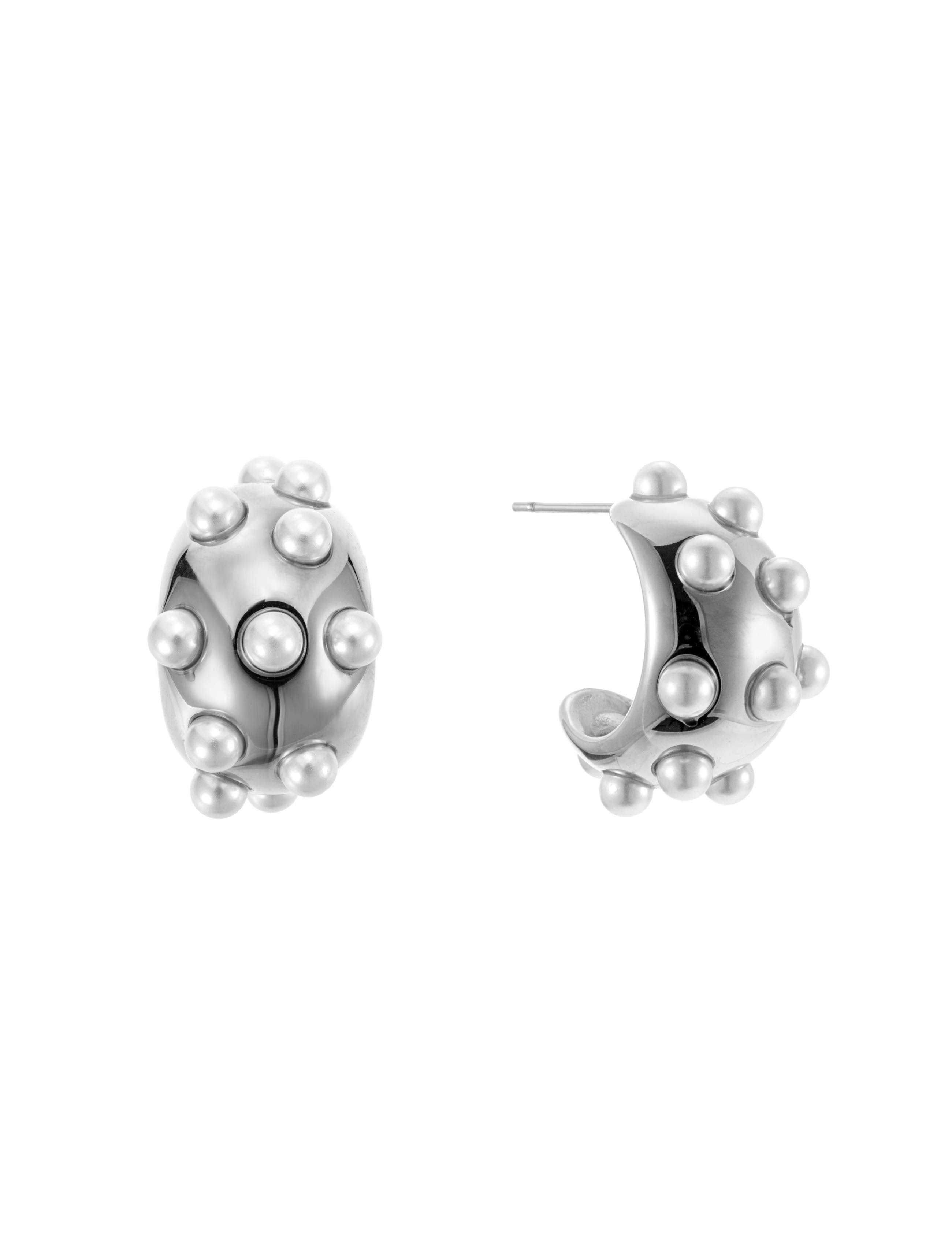 Harper pearl earring steel
