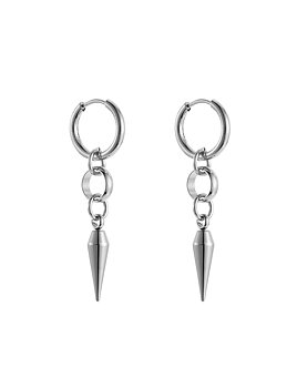 Peak drop earring large steel