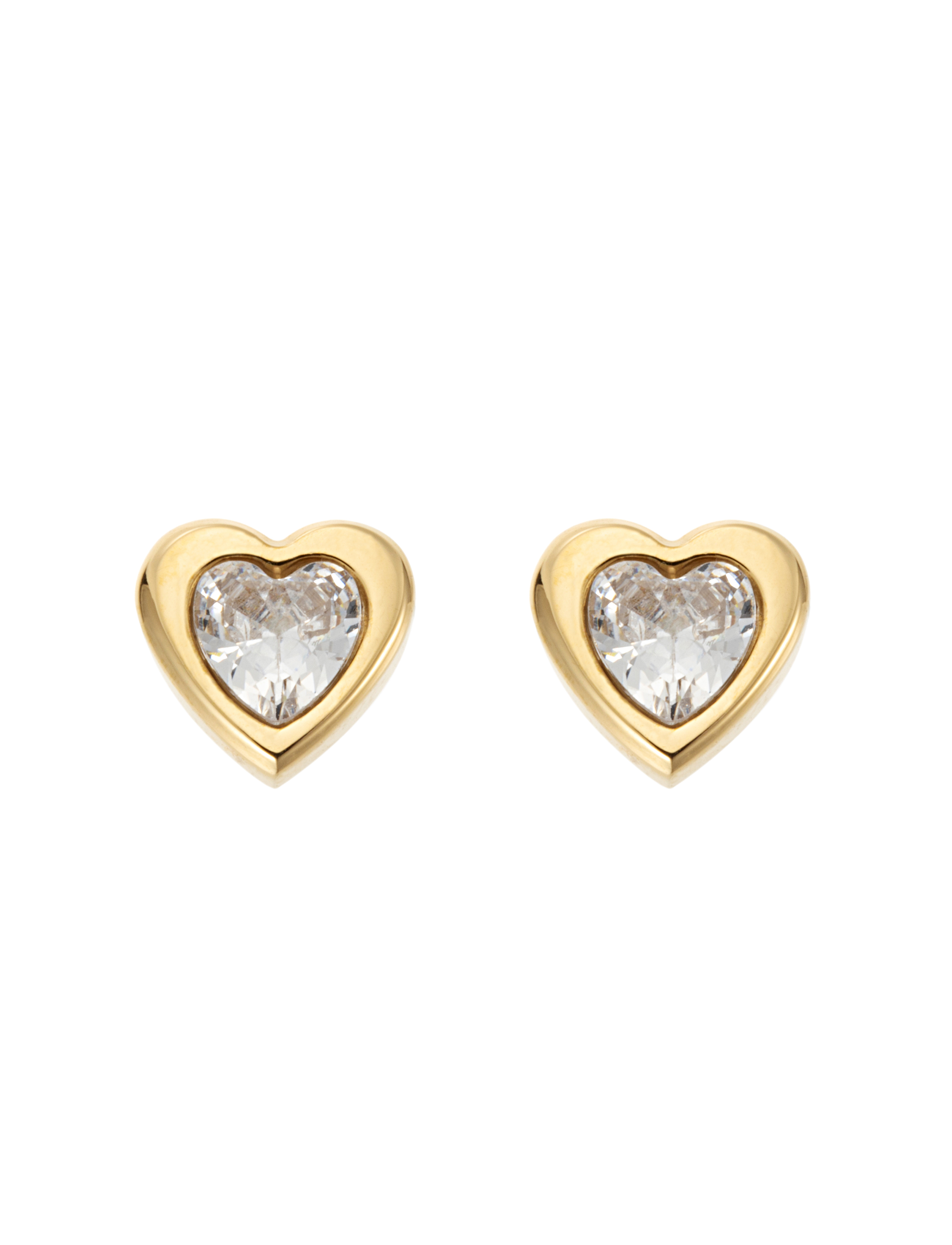 Love crystal stud gold - 2