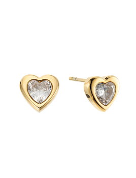 Love crystal stud gold