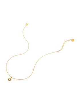 Love crystal necklace gold