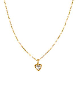 Love crystal necklace gold