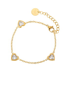 Love crystal bracelet gold