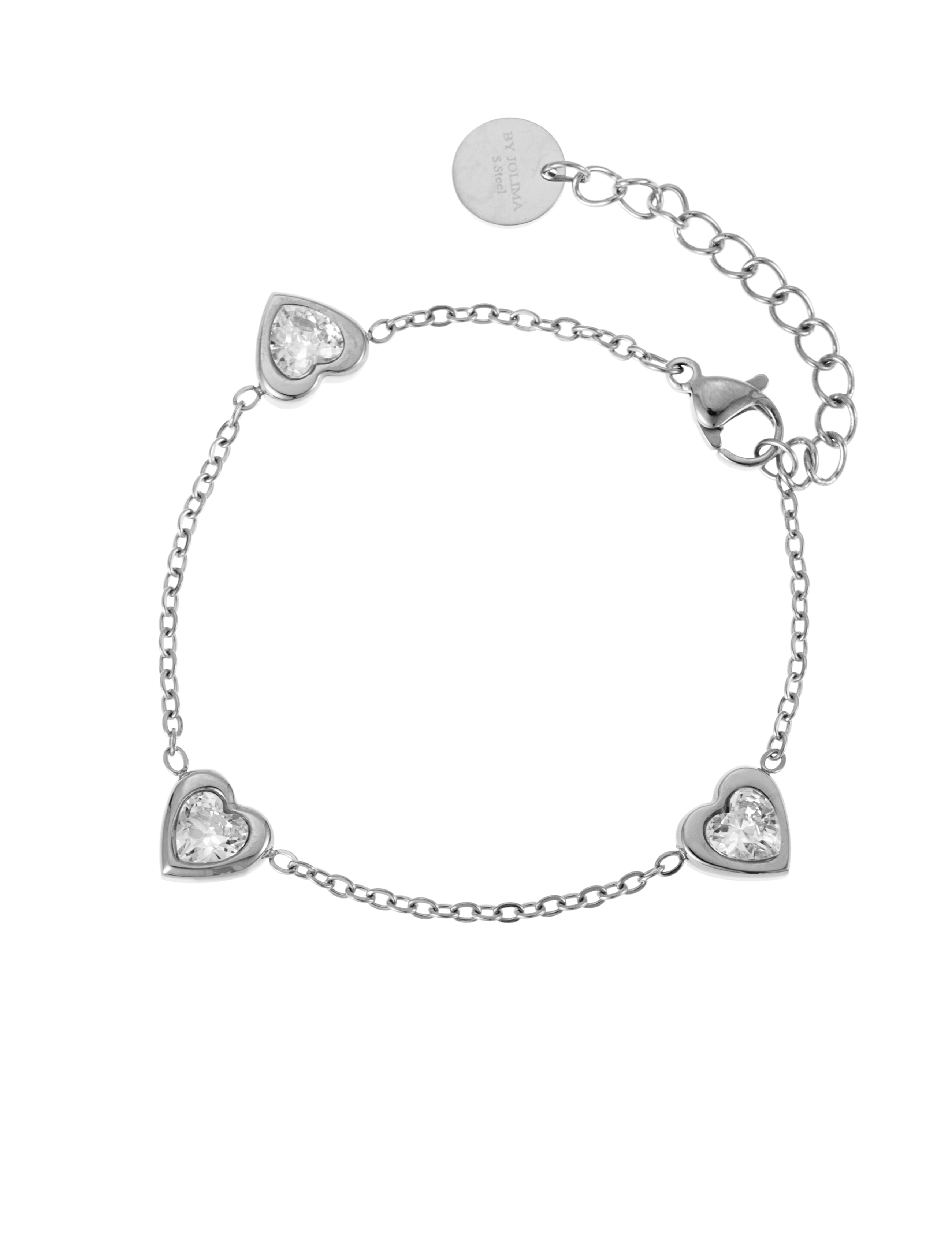 Love crystal bracelet steel
