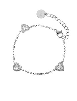 Love crystal bracelet steel