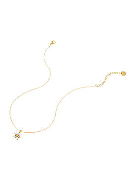 Flower pearl Necklace gold