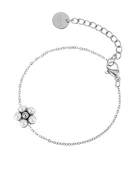 Flower pearl bracelet steel