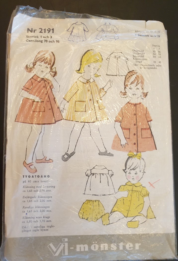 Vi pattern 2191 girls' dresses 1960s