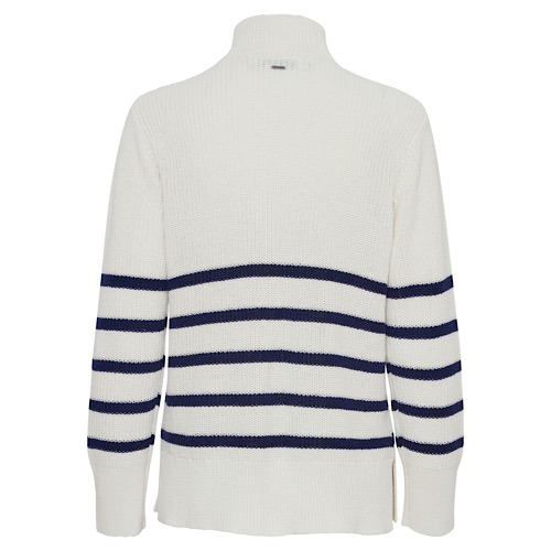 Pulz pullover vit/marinblå - 3