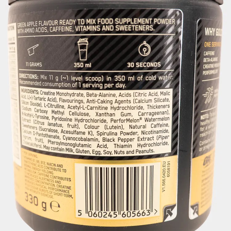 Gold Standard Pre Workout 330 g Green Apple - 2