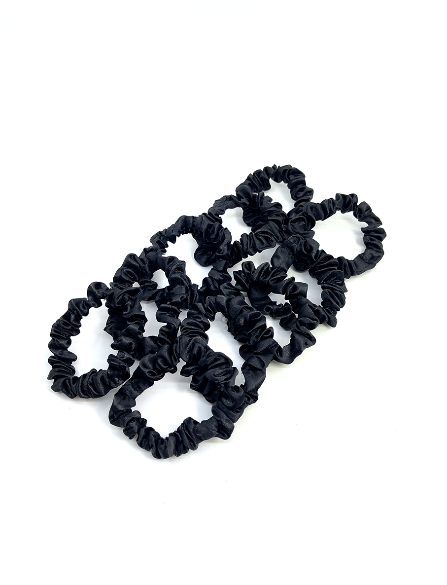 SKINNY SCRUNCHIE BLACK 10 PCS