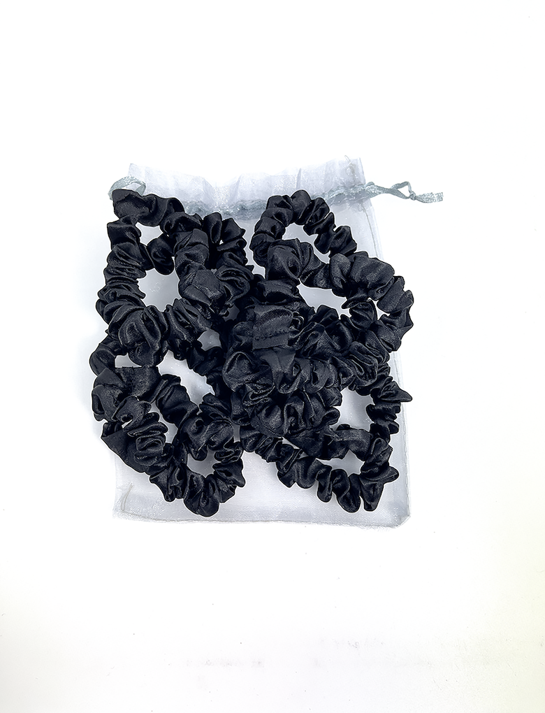 SKINNY SCRUNCHIE BLACK 10 PCS - 3