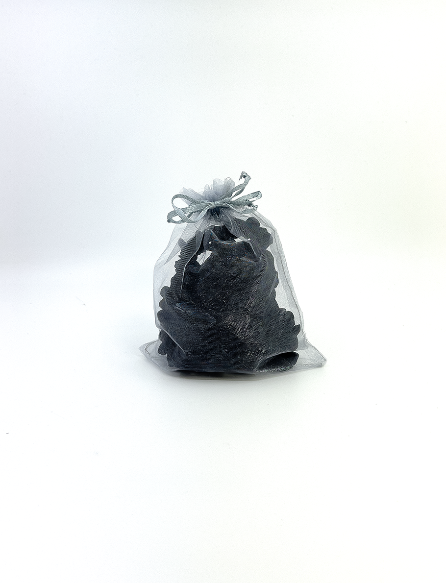 SKINNY SCRUNCHIE BLACK 10 PCS - 2