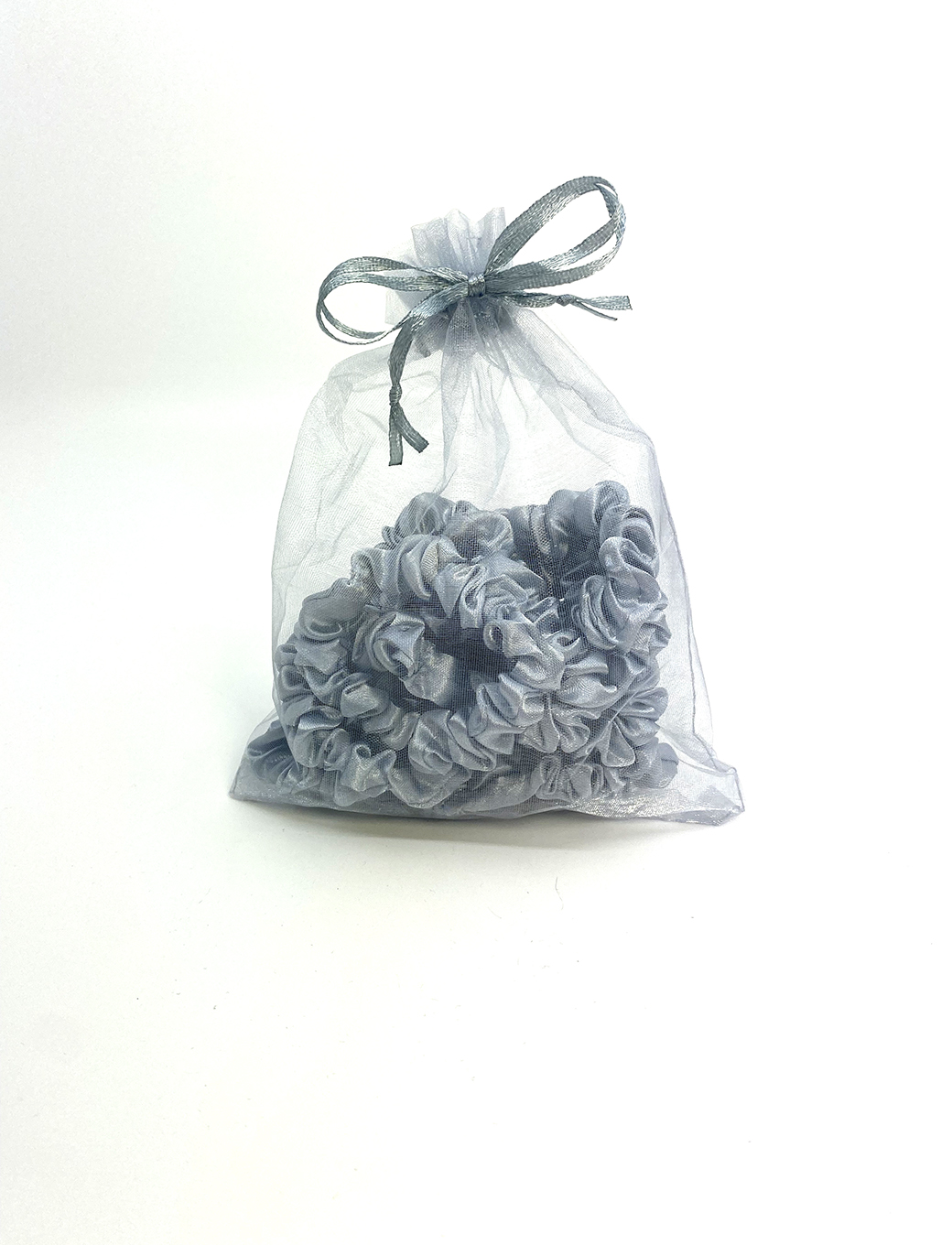 SKINNY SCRUNCHIE GREY 10 PCS - 2