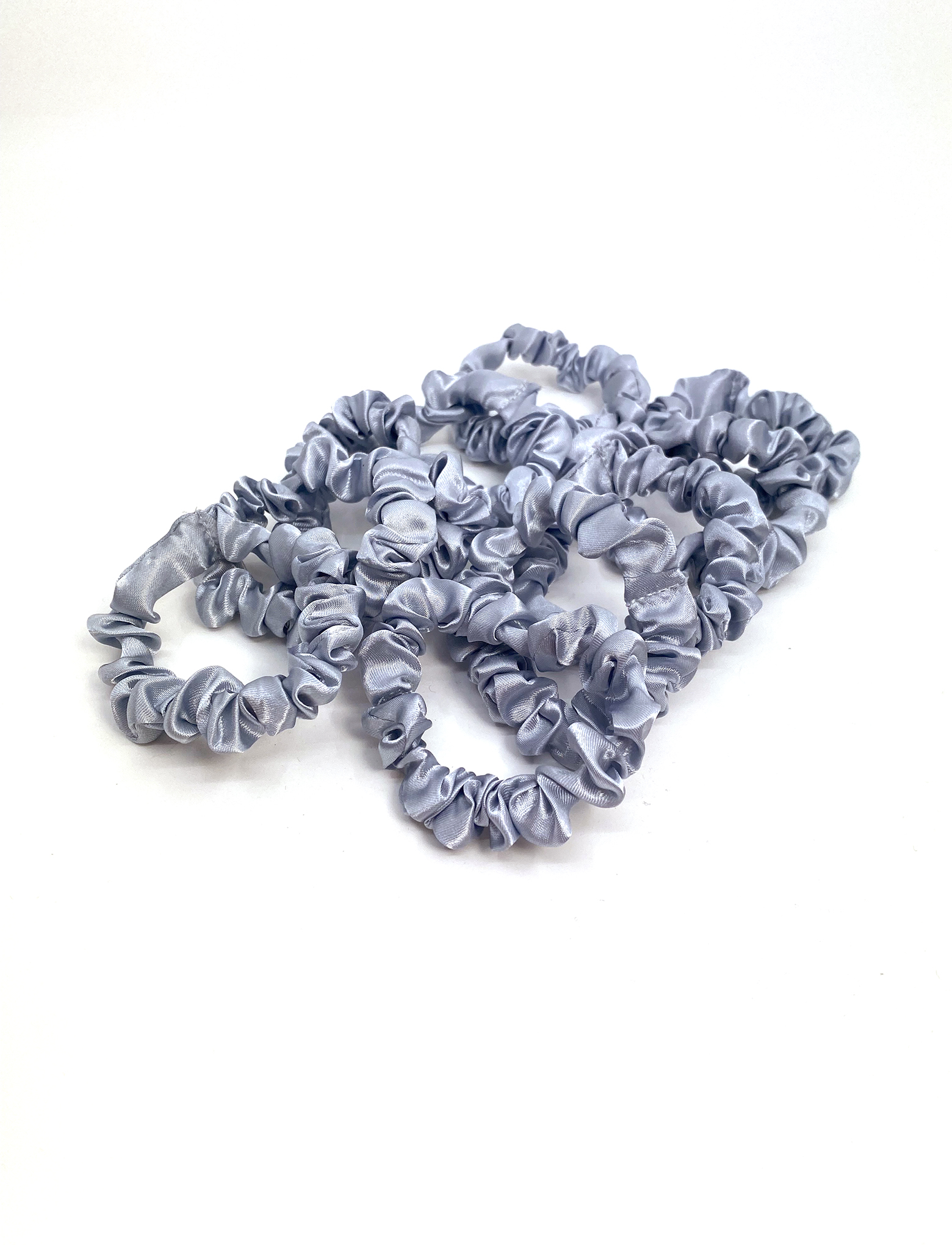 SKINNY SCRUNCHIE GREY 10 PCS