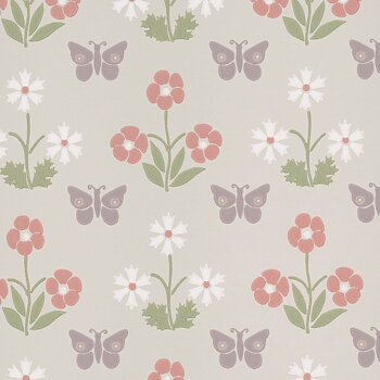 TAPET BURGES BUTTERFLY,  French Grey
