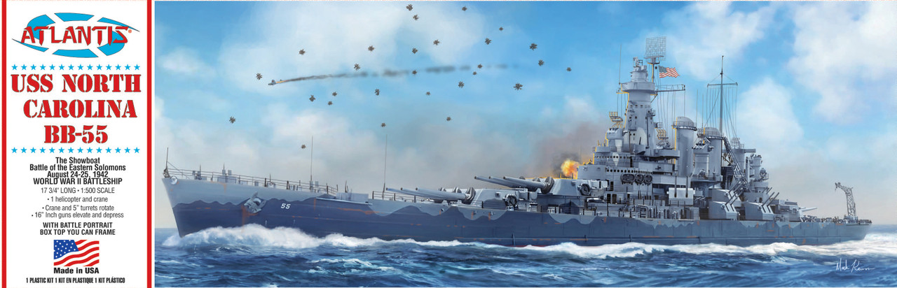 1/500 USS North Carolina BB-55 The Showboat Battleship