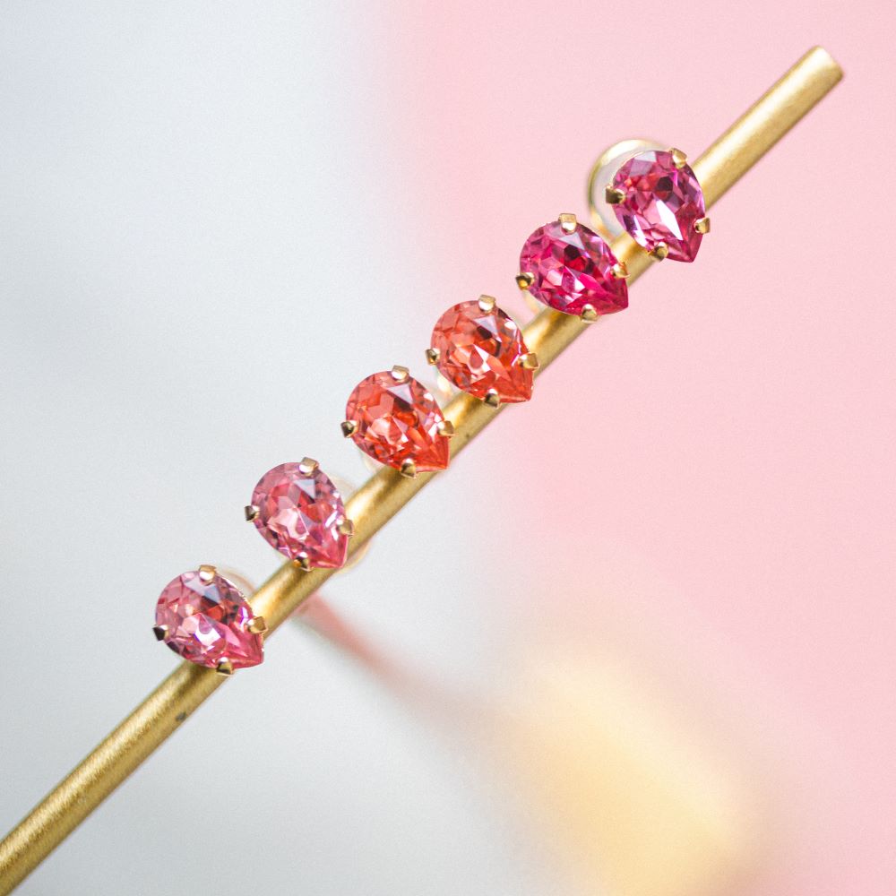 Caroline Svedbom Superpetite Drop örstickare guld rose - 2