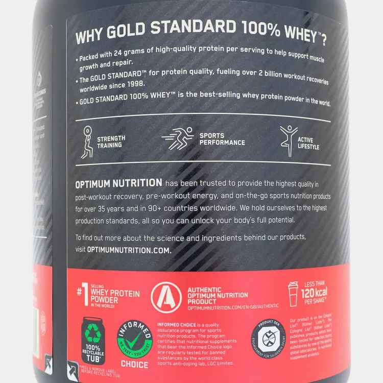 100% Whey Gold Standard 900 g   Delicius Strawberry - 3