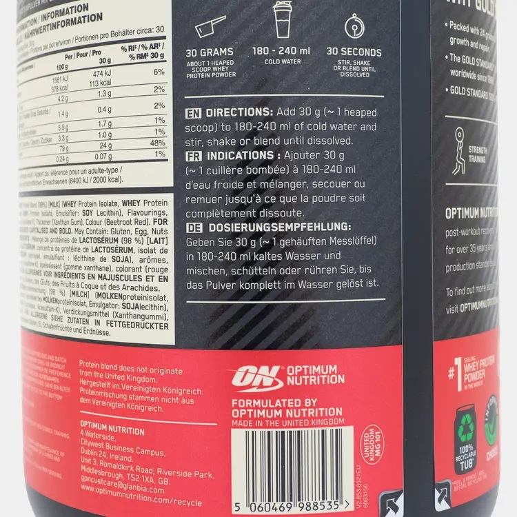 100% Whey Gold Standard 900 g   Delicius Strawberry - 2
