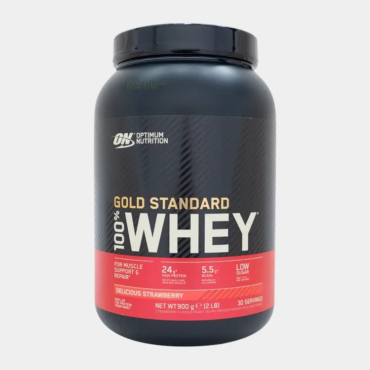 100% Whey Gold Standard 900 g   Delicius Strawberry