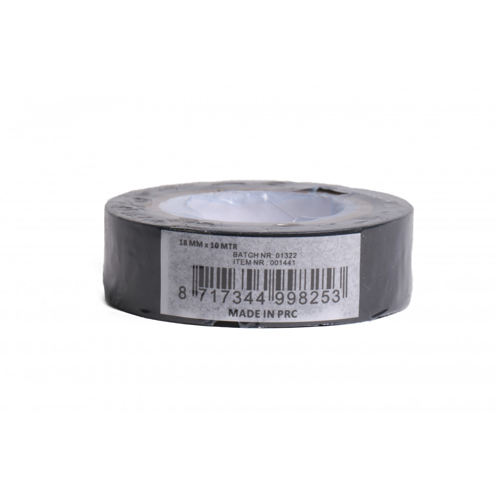 PVC tejp 18 mm x 10 m svart