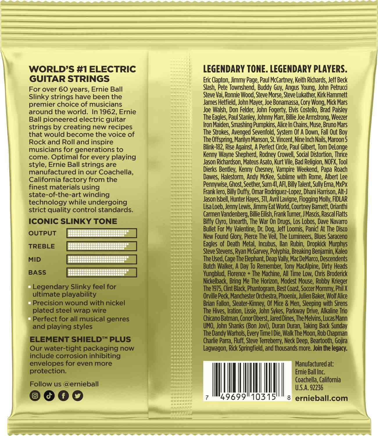Ernie Ball Mammoth Slinky Nickel String Set - 2214 - 2