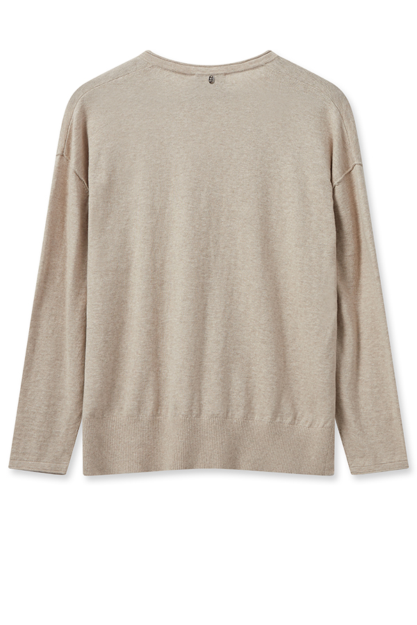 Mos Mosh - MMTani V-neck Knit Cement - 4