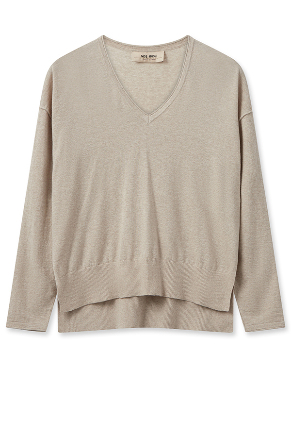 Mos Mosh - MMTani V-neck Knit Cement - 3