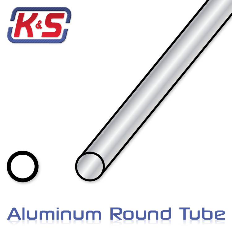 K&S 5483062 Aluminiumrör 7.95x305mm (5/16'') 6061-T6 (1)