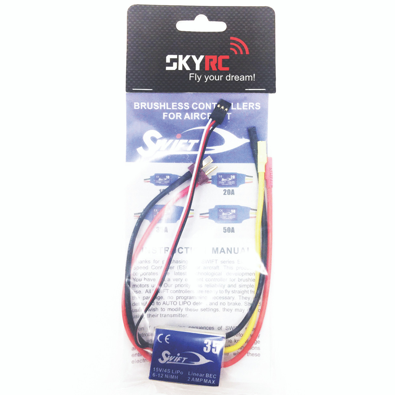 SKYRC SWIFT 35A 15V / 4S LIPO 6-12 NIMH SPEED CONTROL ESC FOR AIRPLANE - 2