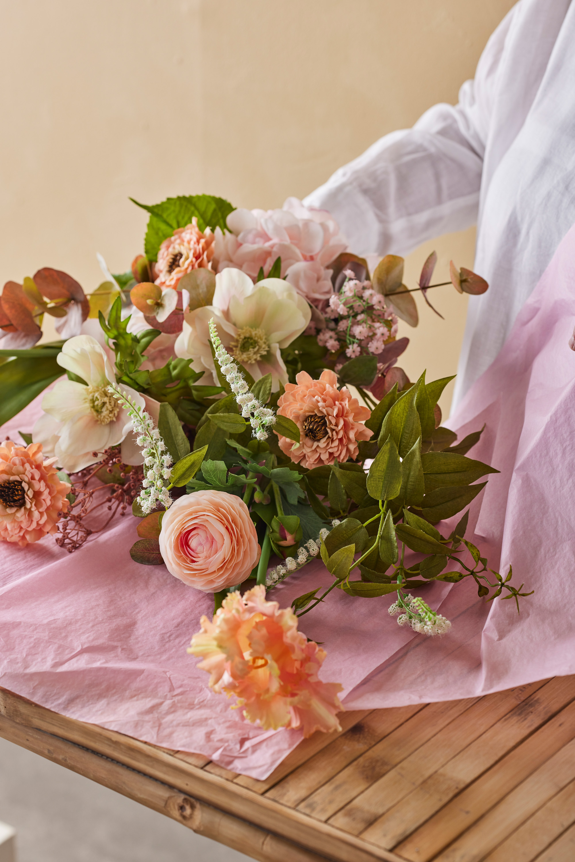 Ranunculus - Ranuncel - Branch - Apricot - 50 cm - 7