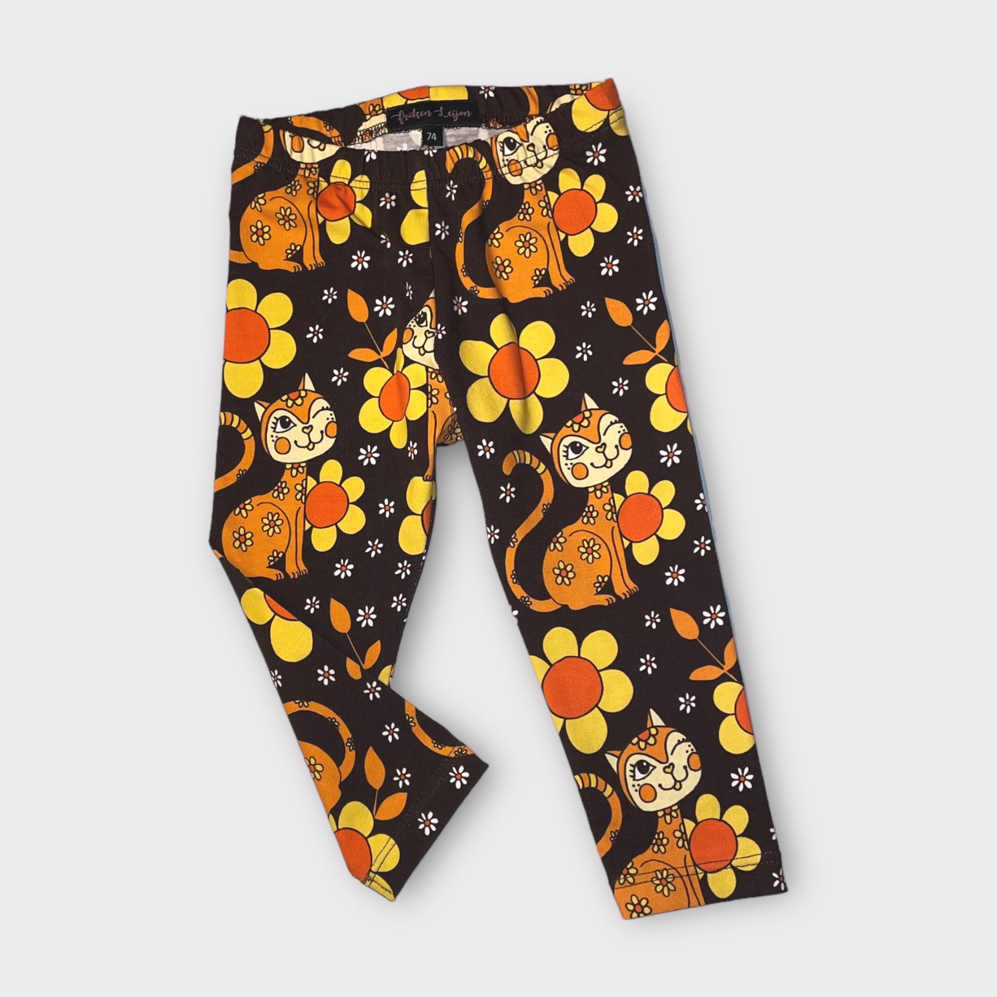 Leggings ”Love Cats” brun stl. 104