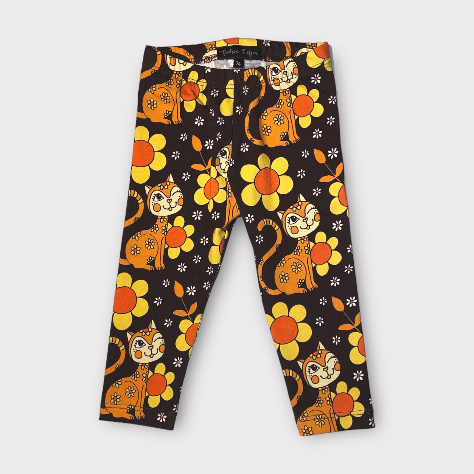 Leggings ”Love Cats” brun stl. 104 - 3