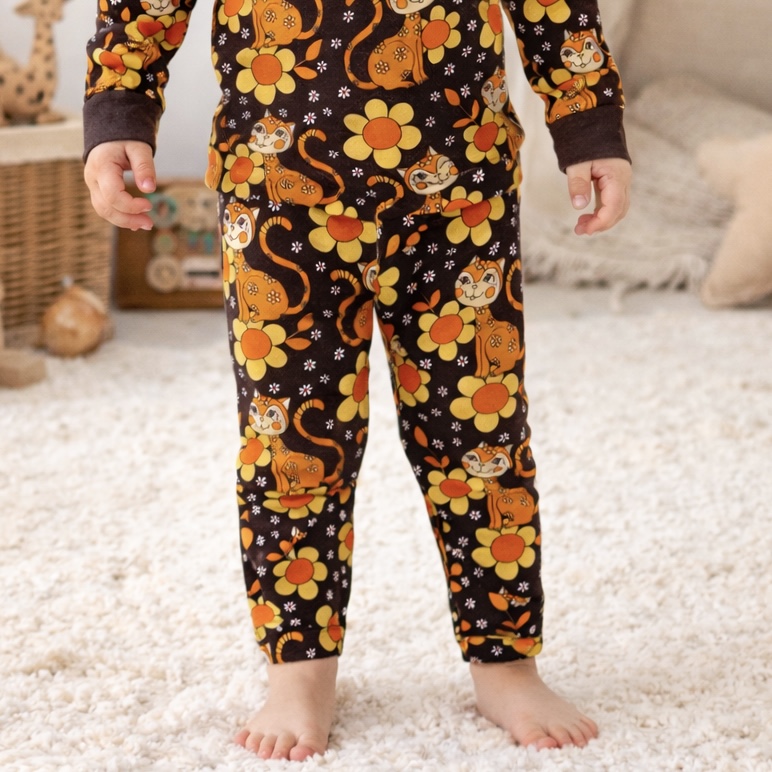 Leggings ”Love Cats” brun stl. 104