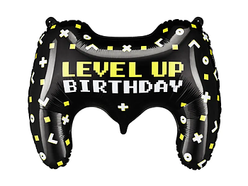 Folieballong XL - Spelkontroll "Level Up Birthday"
