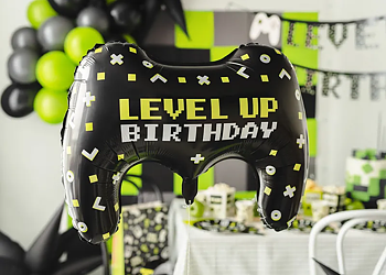Folieballong XL - Spelkontroll "Level Up Birthday" -1
