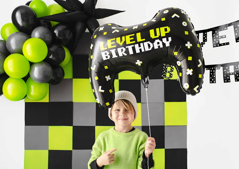 Folieballong XL - Spelkontroll "Level Up Birthday" -3